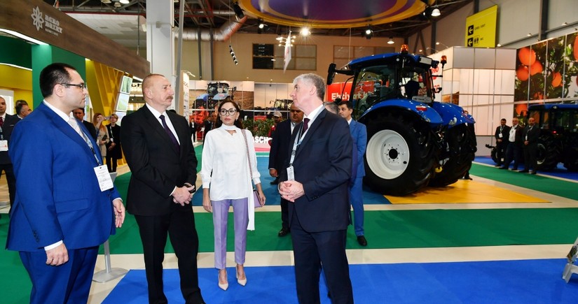 President Ilham Aliyev and First Lady Mehriban Aliyeva view 16th Caspian Agro and 28th InterFood Azerbaijan exhibitions