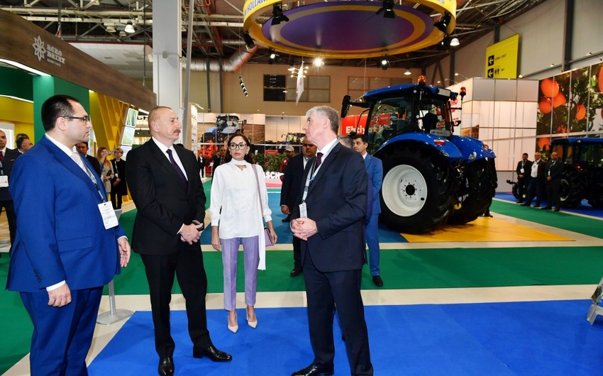 President Ilham Aliyev and First Lady Mehriban Aliyeva view 16th Caspian Agro and 28th InterFood Azerbaijan exhibitions