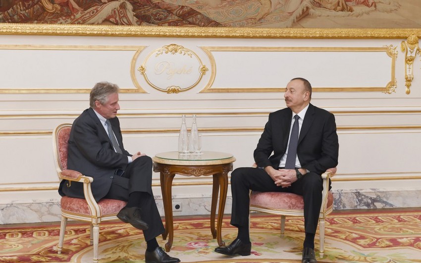 President Ilham Aliyev met with Senior Executive VP of Thales International in Paris