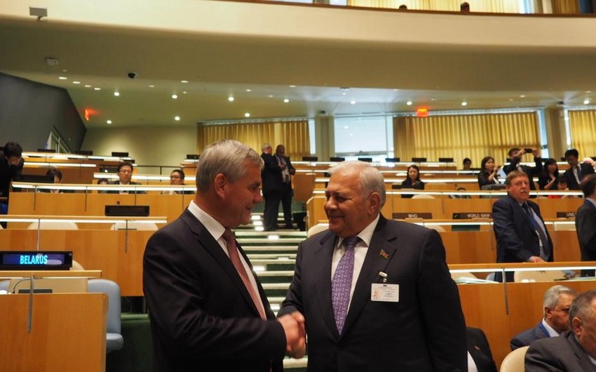 Председатель парламента Азербайджана встретился с белорусским коллегой в ООН