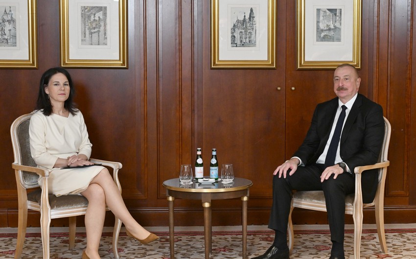 Президент Азербайджана провел встречу с главой МИД Германии