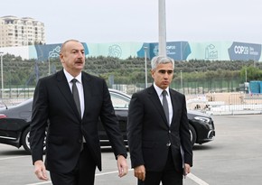 İlham Əliyev Olimpiya Stadionunun ərazisində COP29-a hazırlıqla bağlı görülən işlərlə tanış olub - YENİLƏNİB