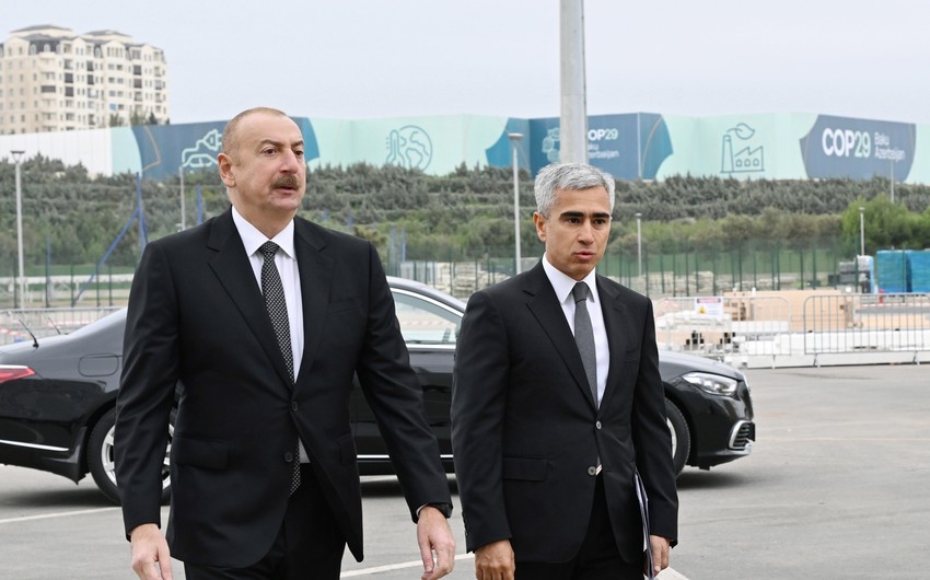 President Ilham Aliyev reviews ongoing preparations for COP29 at Olympic Stadium