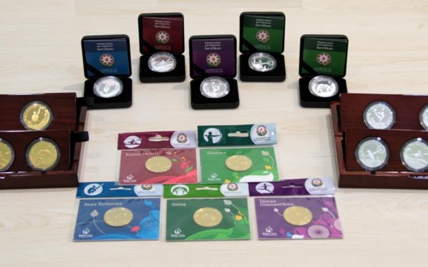 ​Азербайджан выпустил памятные монеты, посвященные Европейским играм Баку-2015