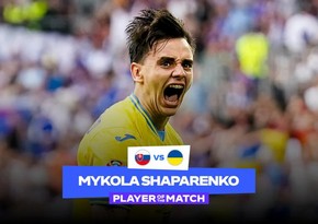 Slovakiya - Ukrayna matçının ən yaxşı futbolçusu müəyyənləşib