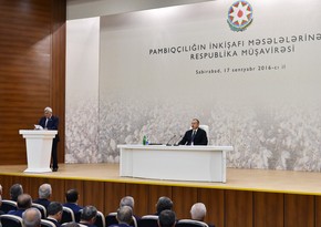 President Ilham Aliyev chaired conference on development of cotton-growing in Azerbaijan