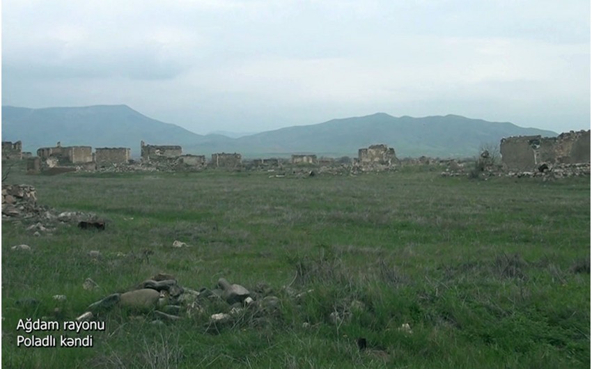 Видеокадры из села Поладлы Агдамского района