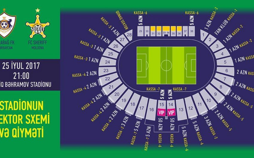 Обнародована дата начала продажи билетов на матч Карабах - Шериф