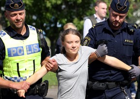 Danish police detain activist Greta Thunberg during Gaza war protest