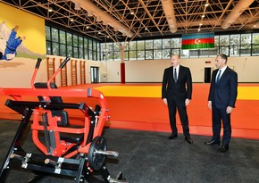 President Ilham Aliyev examines conditions created at Training Center of national judo teams