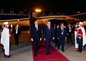 President of Azerbaijan Ilham Aliyev arrives in Algeria