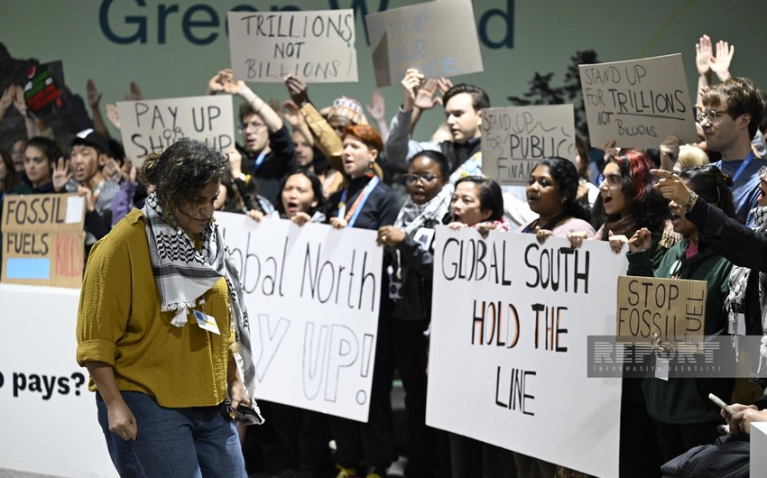 Climate activists held protest rally at COP29