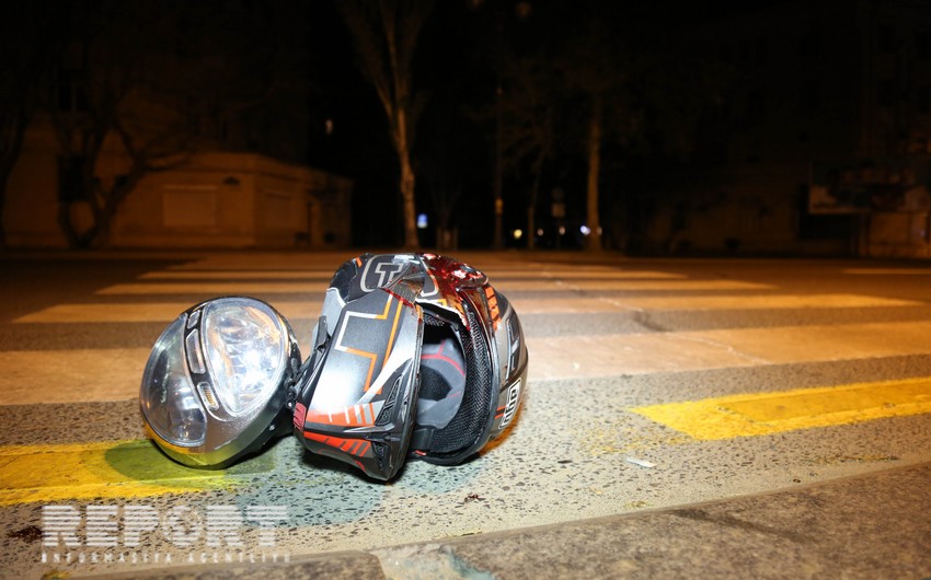 В Баку молодой байкер получил тяжелые травмы в ДТП