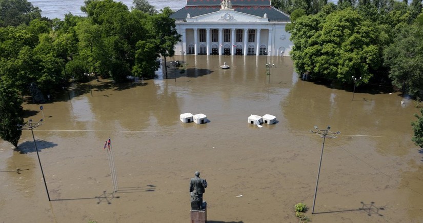 Ukraynanın Xerson vilayətinin 600 kv. km sahəsini su basıb