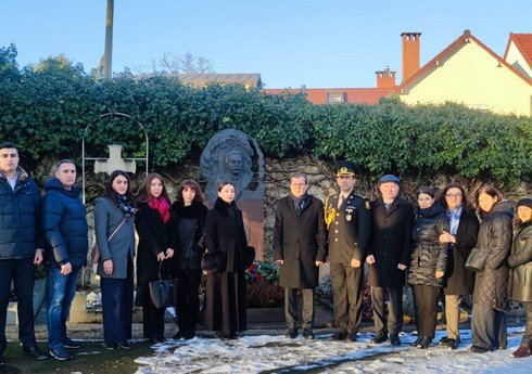 Азербайджанские дипломаты посетили могилу Алимардан бека Топчубашова во Франции