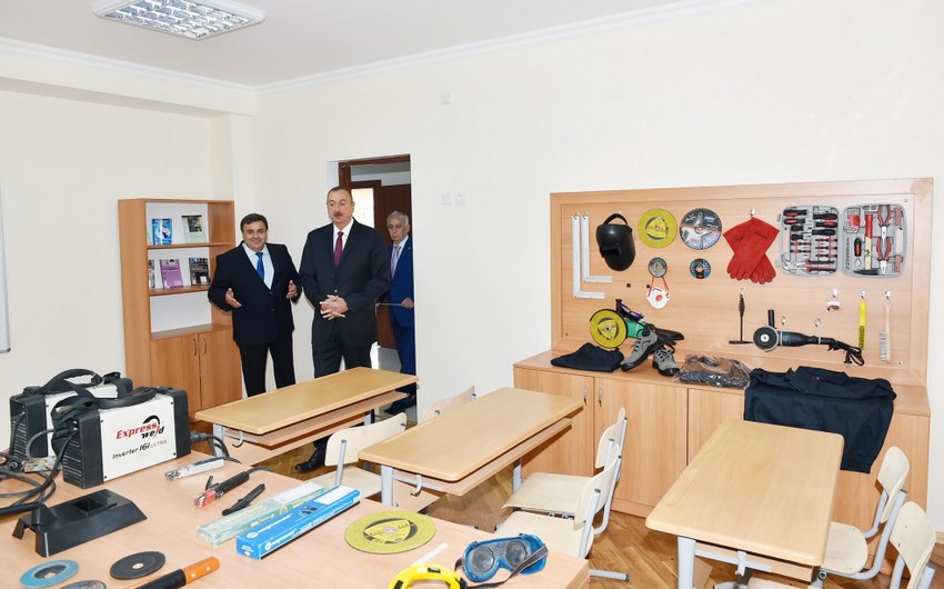 President Ilham Aliyev reviewed Lyceums No. 5 and 264 after repair and reconstruction works