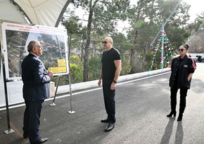 President Ilham Aliyev and First Lady Mehriban Aliyeva attend inauguration of highway from Sarsang Reservoir to Umudlu village in Aghdara