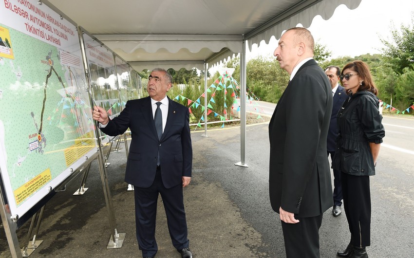 President Ilham Aliyev opened Hirkan-Dashtatuk-Bilasar highway after major overhaul