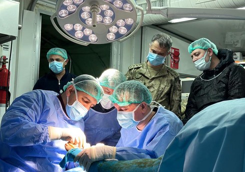 Медицинский персонал армии Азербайджана продолжает свою деятельность в Кахраманмараше