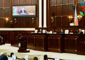 PM Ali Asadov addresses video report to Milli Majlis