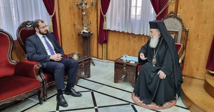 Azerbaijani envoy, Jerusalem Patriarch explore collaboration