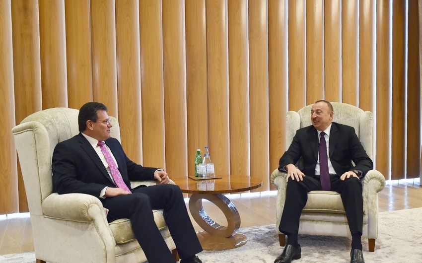 Президент Ильхам Алиев встретился с вице-президентом Европейской комиссии по вопросам Энергетического союза - ОБНОВЛЕНО