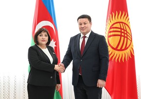 Chair of Milli Majlis Sahiba Gafarova Meets Chairman of Joğorqu Keñeş