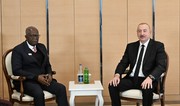 President of Azerbaijan Ilham Aliyev meets with Vice-President of Gabon