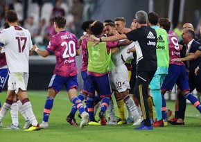 Juventus and Salernitana players stage massive brawl