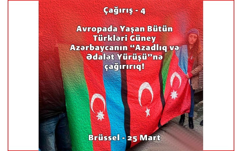 Brussels protest organizer vows to 'bring position of South Azerbaijani Turks to the world community'