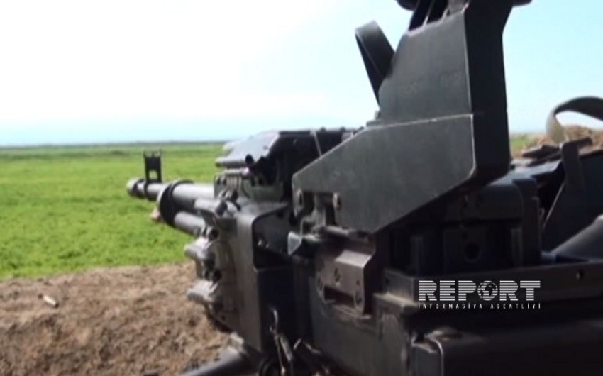 Армяне обстреляли азербайджанские позиции из крупнокалиберных пулеметов