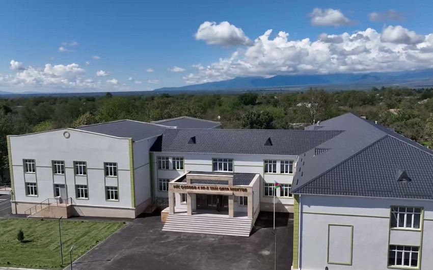 Фонд Гейдара Алиева построил новое здание школы в поселке Нидж
