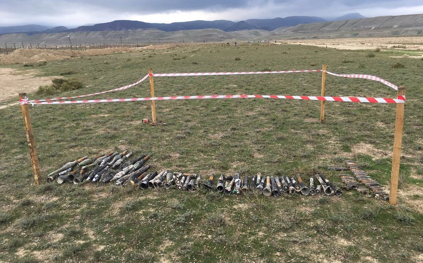 В Хызы обнаружено 97 единиц невзорвавшихся боеприпасов
