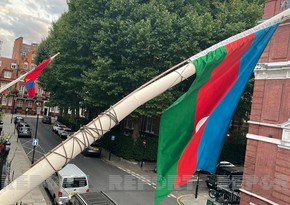 Azerbaijani flag flies again at embassy in London