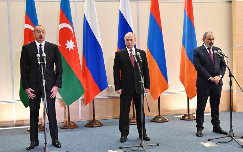 Text of statement of leaders of Azerbaijan, Russia and Armenia revealed