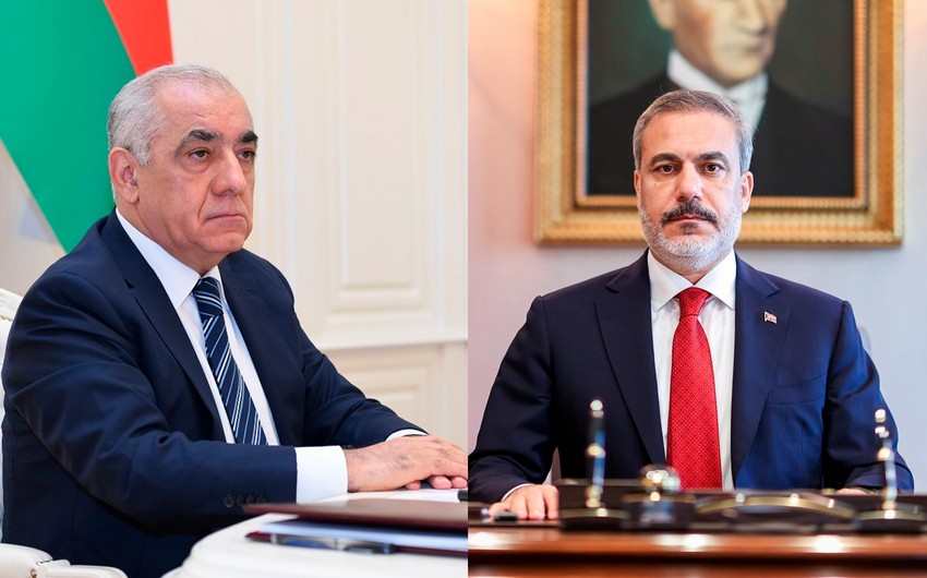 Azerbaijani PM meets Turkish FM in Tehran