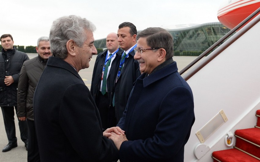 Turkish Prime Minister arrives in Azerbaijan