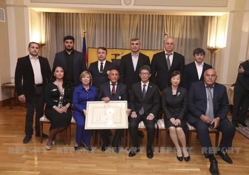Азербайджанским спортсменам вручили ордена Восходящего Солнца
