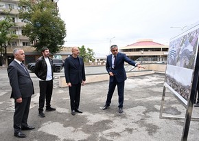 President Ilham Aliyev reviews renovation work at Bulud Hotel in Khankandi