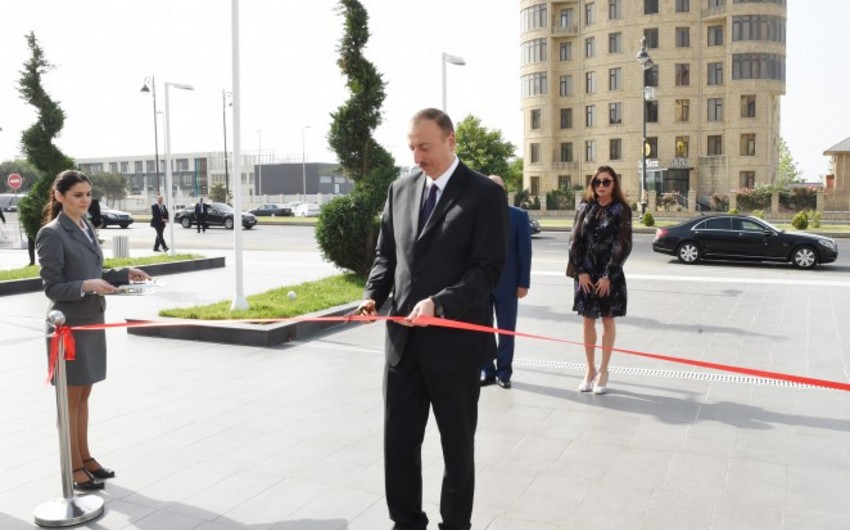 Президент Ильхам Алиев принял участие в открытии административного здания Федерации бокса Азербайджана и Qafqaz Baku Sport Hotel