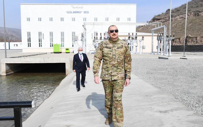 Ilham Aliyev: Power substation is being built in Shusha