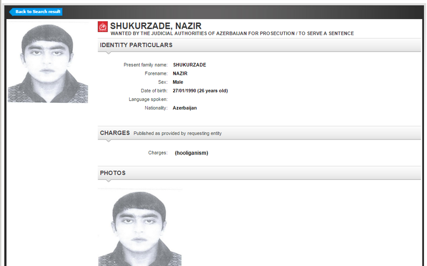 Azerbaijan declares one more person wanted through Interpol - PHOTO