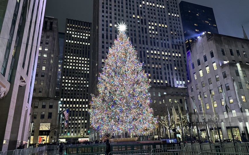 В Нью-Йорке зажглась самая большая в мире рождественская елка