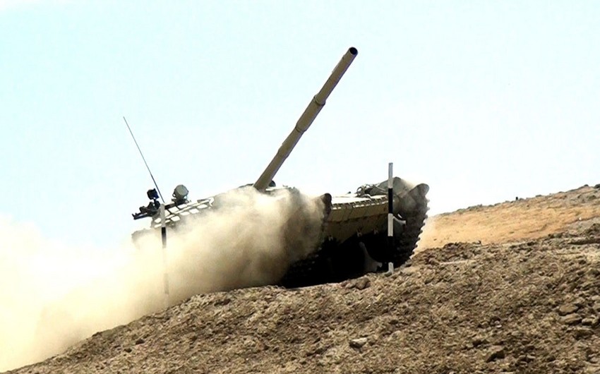 Azərbaycan ordusunun Ən yaxşı tank bölüyü komandiri adı uğrunda yarış keçirilir - VİDEO
