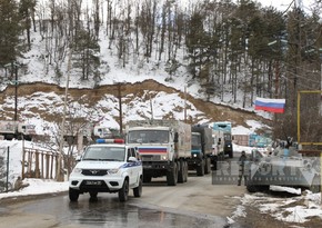 63 vehicles of Russian peacekeepers move freely on Khankandi-Lachin road