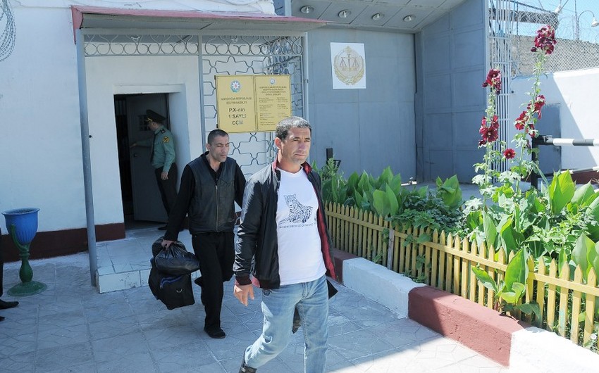 ​A group of prisoners released under amnesty in Azerbaijan