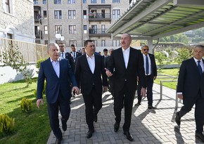 Президенты Азербайджана, Узбекистана и Кыргызстана совершили прогулку по Шуше