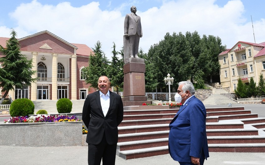 Президент Ильхам Алиев совершил поездку в Дашкесан