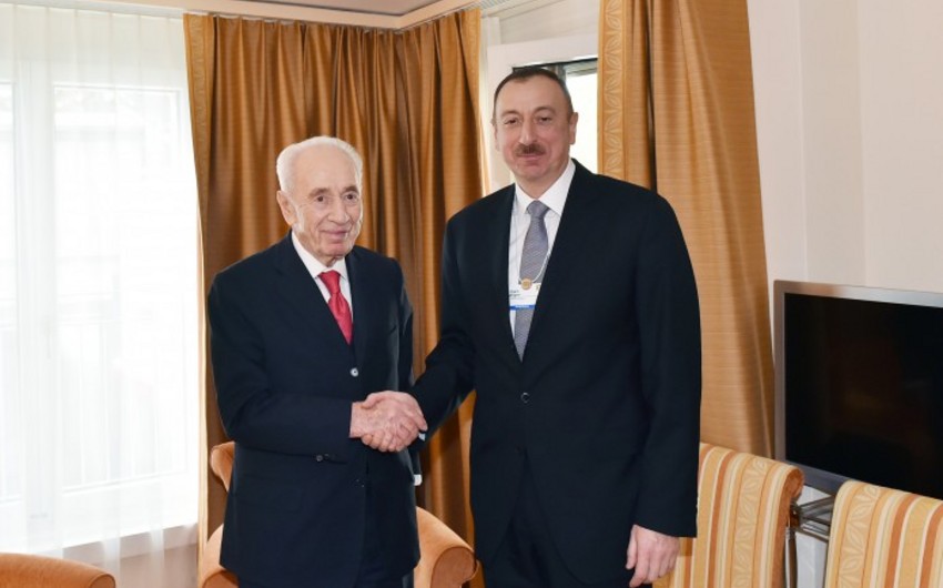 Президент Ильхам Алиев встретился с учредителем Фонда Сороса и бывшим главой Израиля