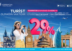 AZAL Turizm işçiləri Günü münasibətilə beynəlxalq reyslərə 29 % endirim təklif edir